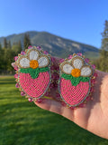 Pink Strawberry Earrings