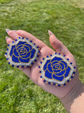Blue Rose Earrings