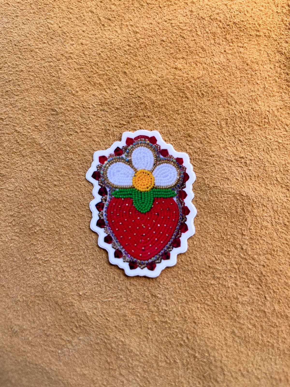 Floral Strawberry Sticker