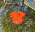 Tufted Orange Shirt Pin